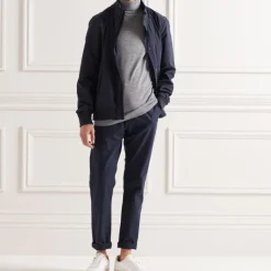 Pull col roulé Superdry homme gris 100% laine merinos