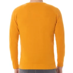 Pull en laine Us Polo Assn homme jaune moutarde