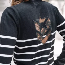 Pull Freeman T Porter femme Lea Stripes noir