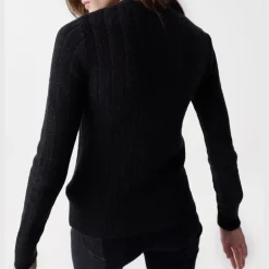 Pull noir Salsa pour femme