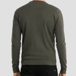 Pull Replay en coton et cachemire kaki