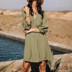 Robe Freeman T Porter femme Juna Kaki