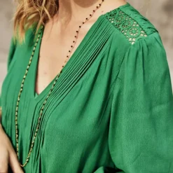 Robe Freeman T Porter femme Juna Plain Color verte