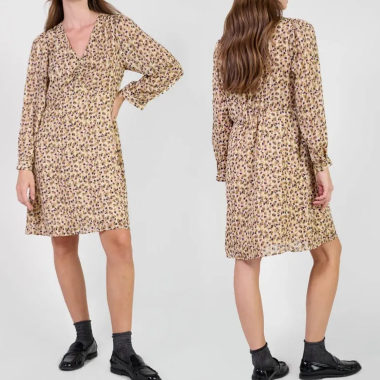 Robe Le Temps des Cerises Nahia à motif léopard