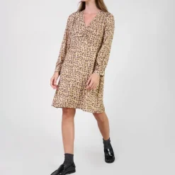 Robe Le Temps des Cerises Nahia à motif léopard
