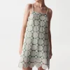 Robe Salsa Jeans verte broderie crochet