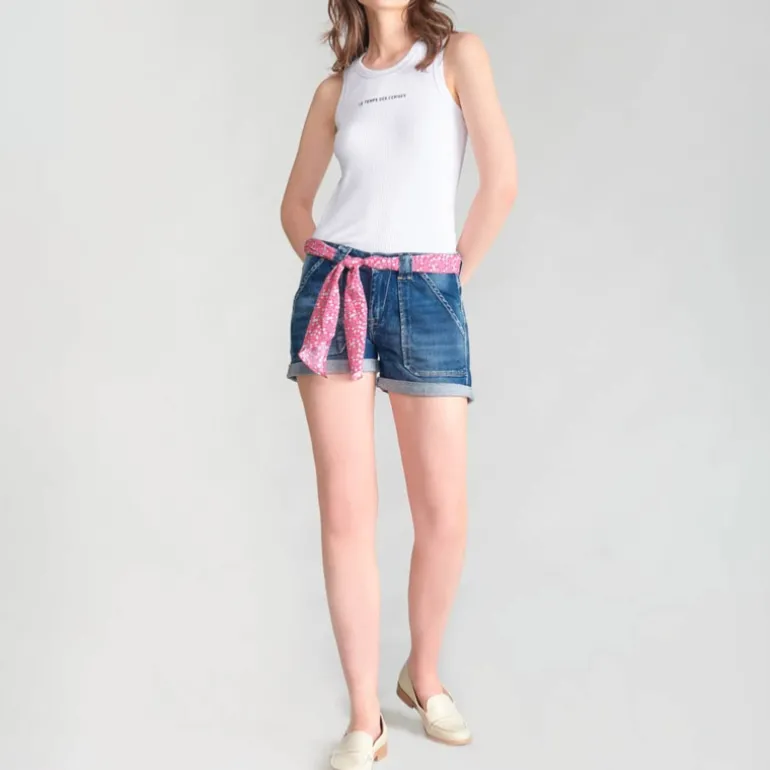 Short en jean femme Le Temps des Cerises Bloom