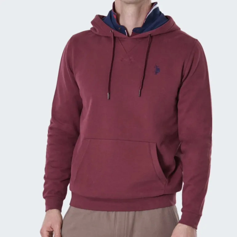 Sweat à capuche Us Polo Assn Rain bordeaux