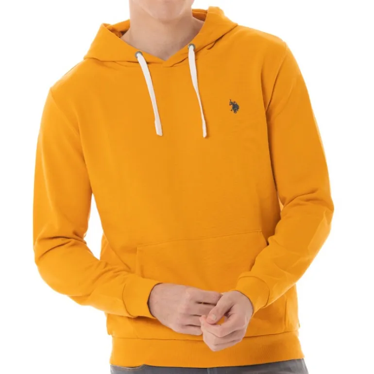 Sweat à capuche Us Polo Assn jaune moutarde