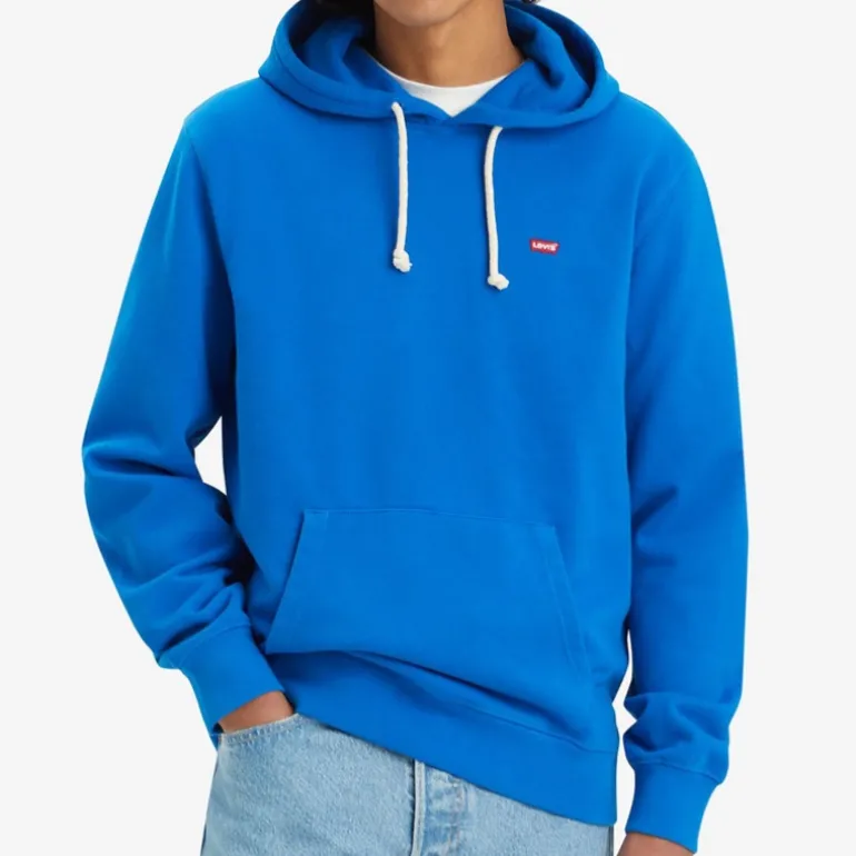 Sweat Levis homme bleu logo rouge
