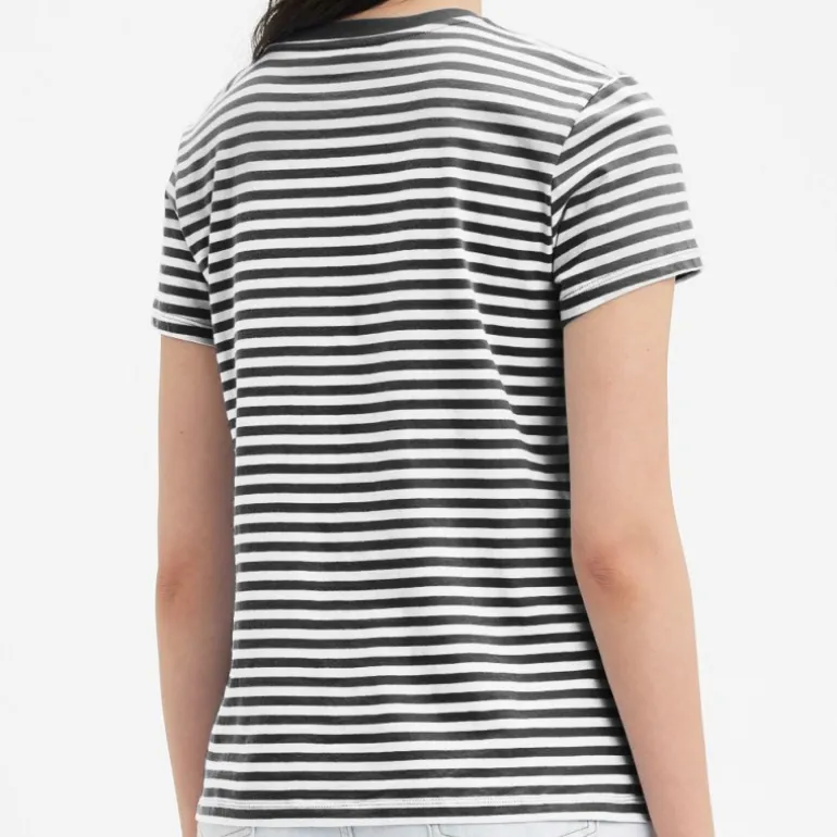 T Shirt femme Levi's ® Perfect Tee rayé noir et blanc