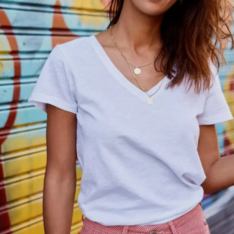 T Shirt Freeman T Porter femme Tobby blanc