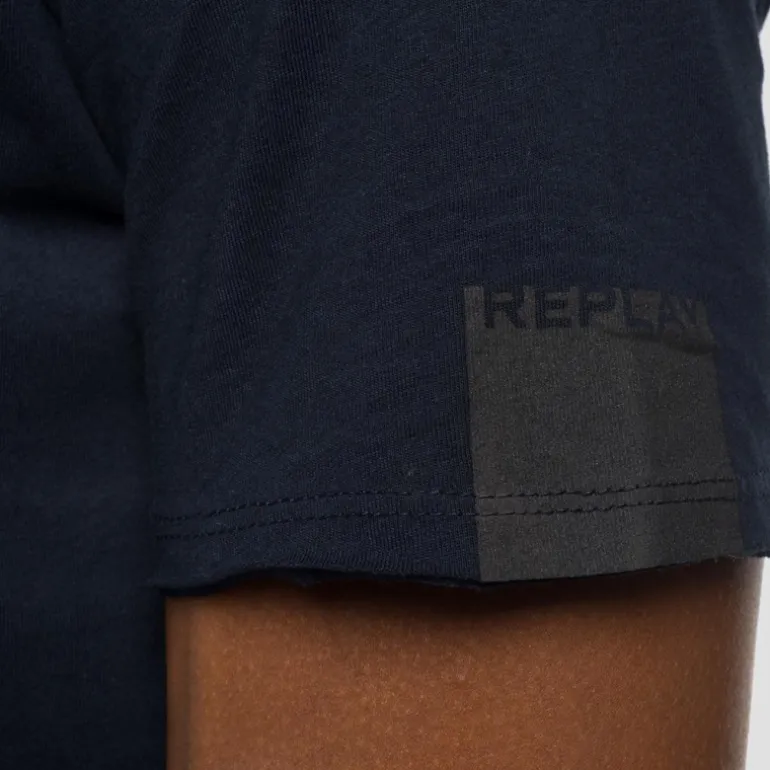 T Shirt Replay Jeans bleu marine pour homme