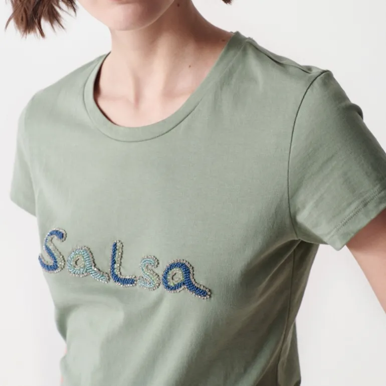 T Shirt vert Salsa Jeans pour femme