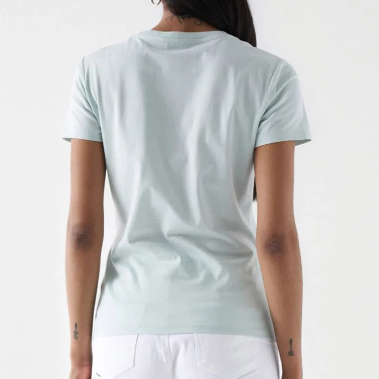 Tee Shirt Salsa Jeans femme en coton vert