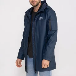 Veste longue imperméable Bombers Original Djinn bleu marine