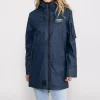 Veste longue imperméable Bombers Original Djinn femme bleu marine