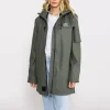 Veste longue imperméable Bombers Original Djinn femme kaki