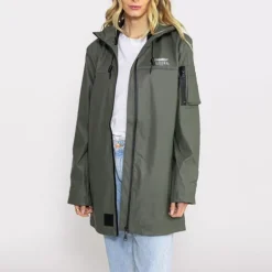 Veste longue imperméable Bombers Original Djinn femme kaki