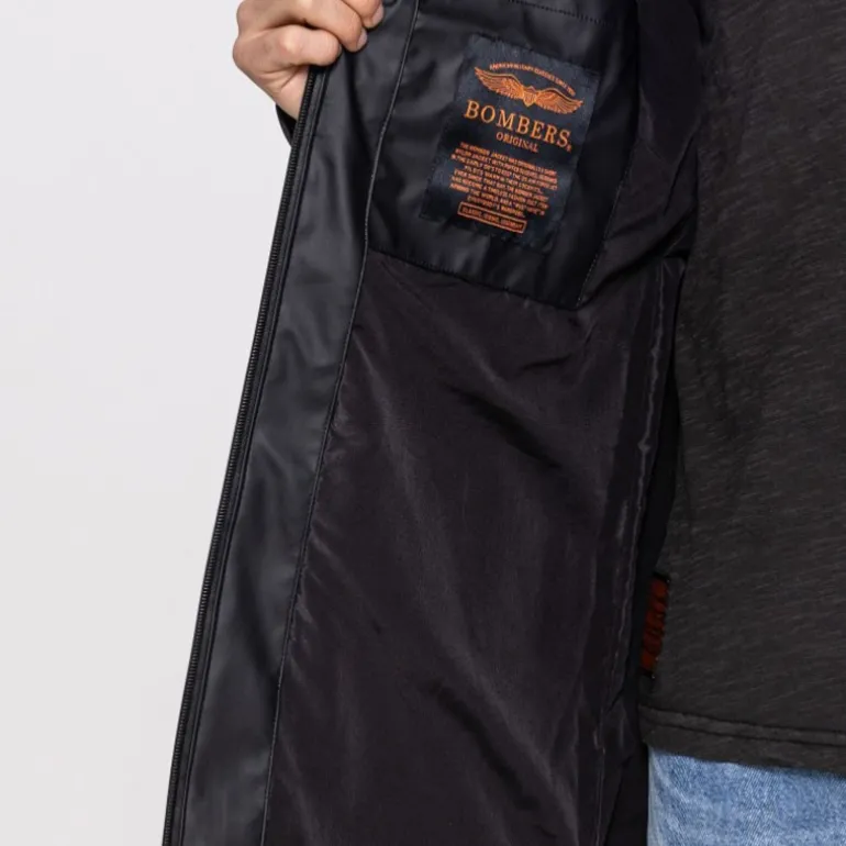 Veste longue imperméable Bombers Original femme Djinn noir