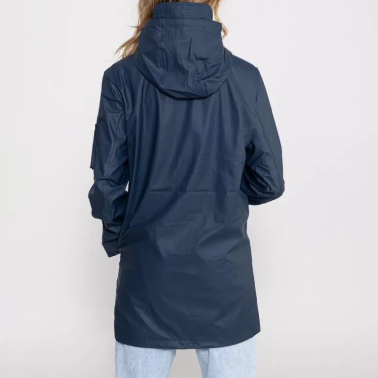 Veste longue imperméable Bombers Original Djinn femme bleu marine