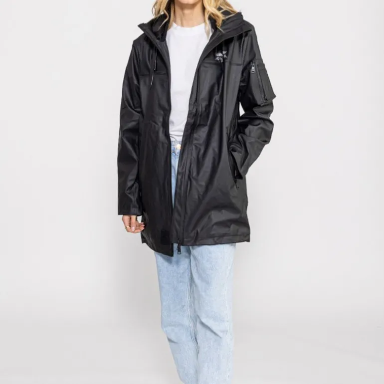 Veste longue imperméable Bombers Original femme Djinn noir