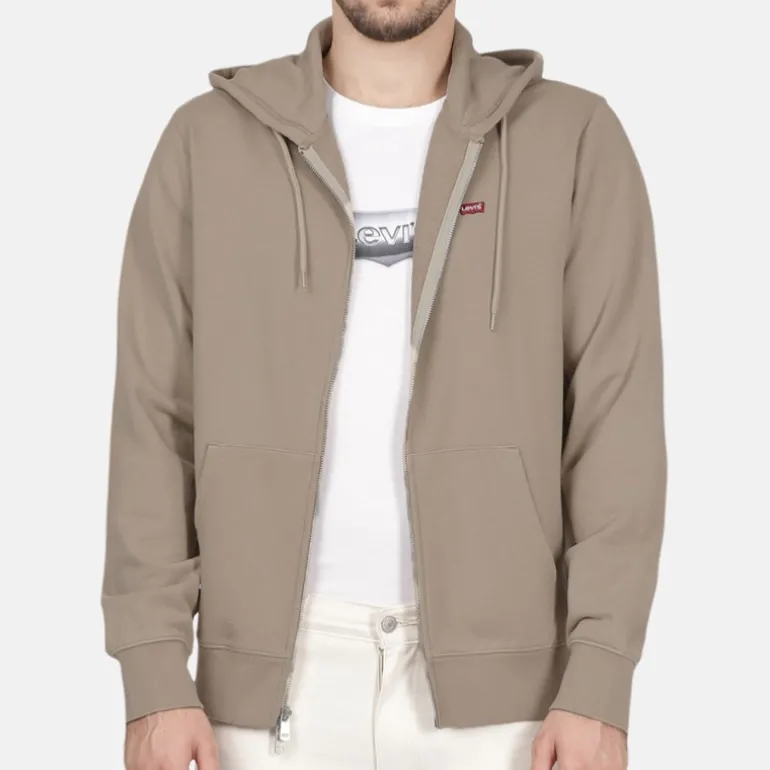 Veste sweat zippé capuche Levi's homme beige